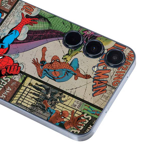 Marvel Classic Comics Amazing Spider-Man Collage Galaxy A55 5G Skin